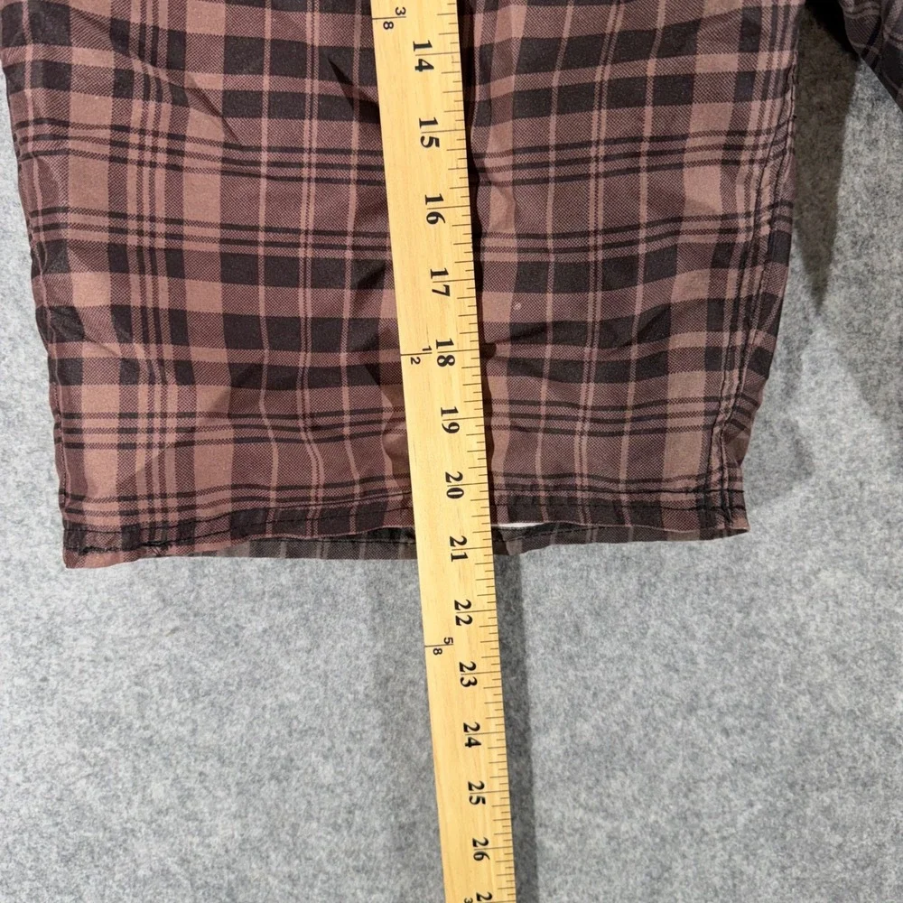 Ezekiel Aersa Hybrid Board Shorts Brown Plaid 36 Mens Quick Dry Casual